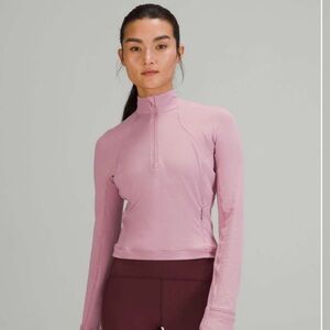 LULULEMON - It’s Rulu Half Zip - size 8 - pink taupe